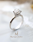 centered diamond engagement ring